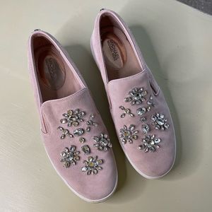 Michael Kors Embellished Ballerina Pink Keaton Slip On Sneaker